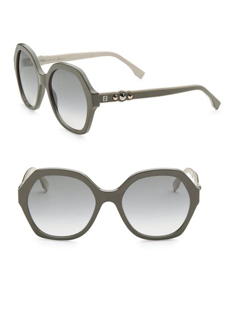 fendi round two tone gradient sunglasses|fendi hexagon sunglasses.